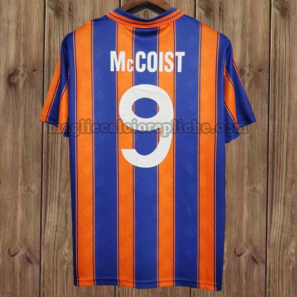 seconda maglie calcio glasgow rangers 1993-1994 mccoist 9 arancione