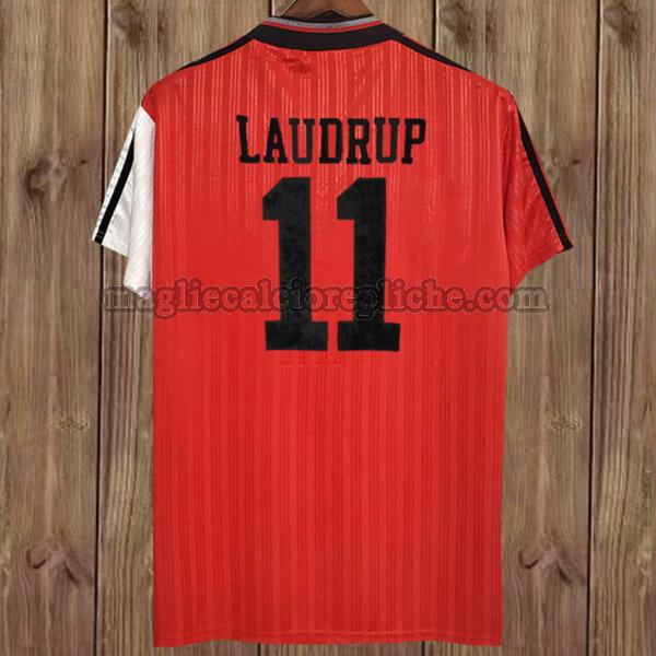 seconda maglie calcio glasgow rangers 1995-1996 laudrup 11 rosso