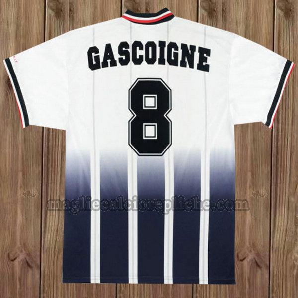 seconda maglie calcio glasgow rangers 1997-1999 gascoigne 8 bianco