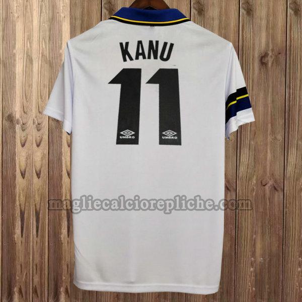 seconda maglie calcio inter 1997-1998 kanu 11 bianco