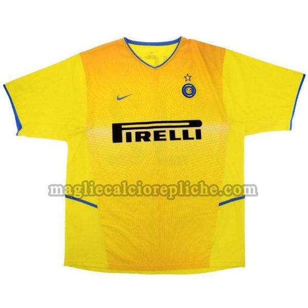 seconda maglie calcio inter 2002-2003 giallo