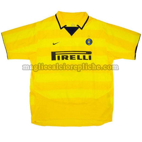 seconda maglie calcio inter 2003-2004 giallo