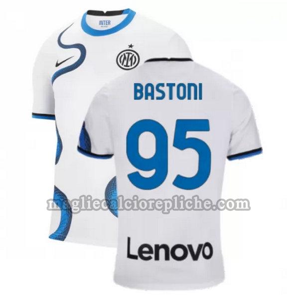 seconda maglie calcio inter 2021 2022 bastoni 95 bianco