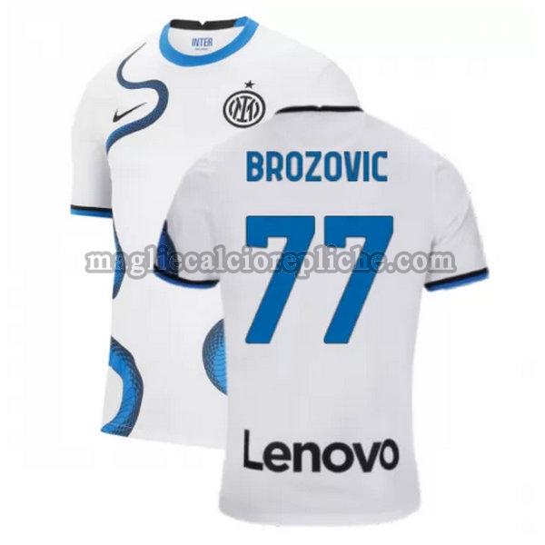 seconda maglie calcio inter 2021 2022 brozovic 77 bianco