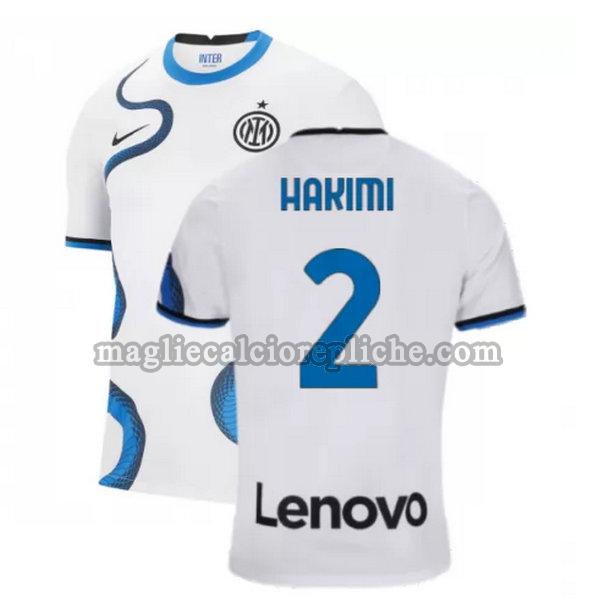 seconda maglie calcio inter 2021 2022 hakimi 2 bianco