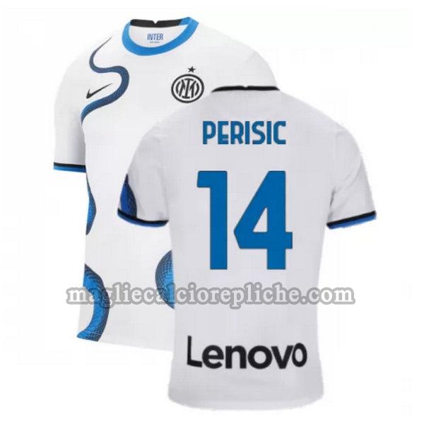 seconda maglie calcio inter 2021 2022 perisic 14 bianco