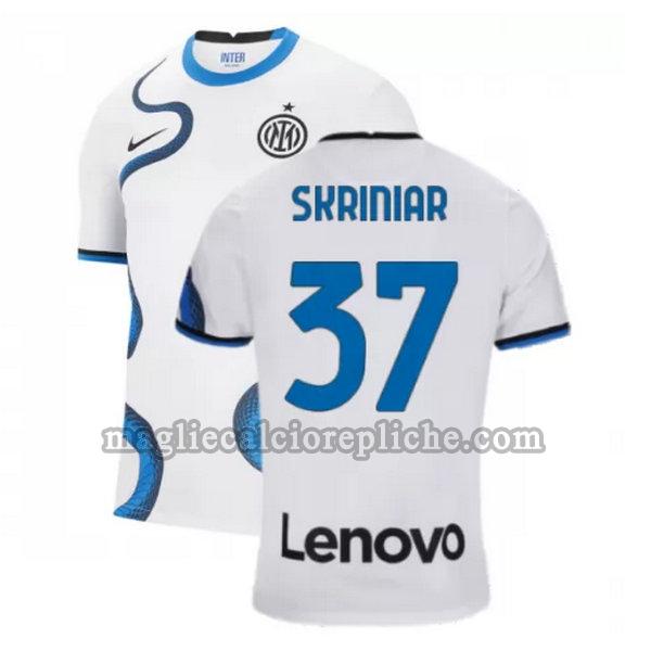 seconda maglie calcio inter 2021 2022 skriniar 37 bianco