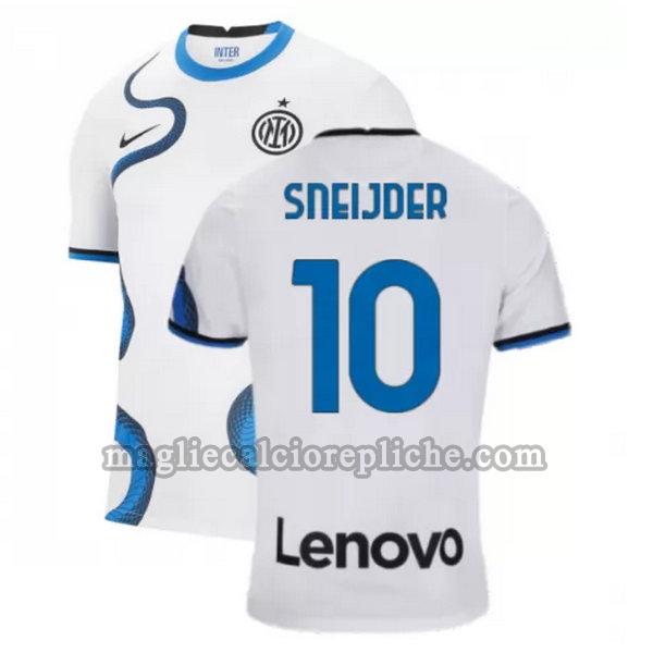 seconda maglie calcio inter 2021 2022 sneijder 10 bianco