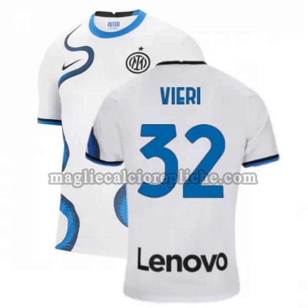 seconda maglie calcio inter 2021 2022 vieri 32 bianco