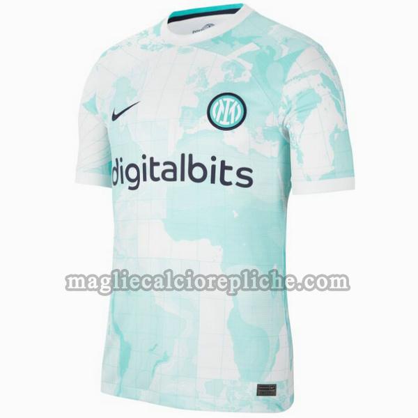 seconda maglie calcio inter 2022 2023 bianco verde