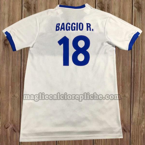 seconda maglie calcio italia 1999 baggio r. 18 bianco