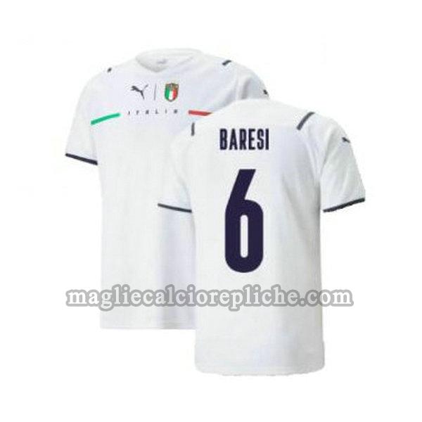 seconda maglie calcio italia 2021 2022 baresi 6 bianco