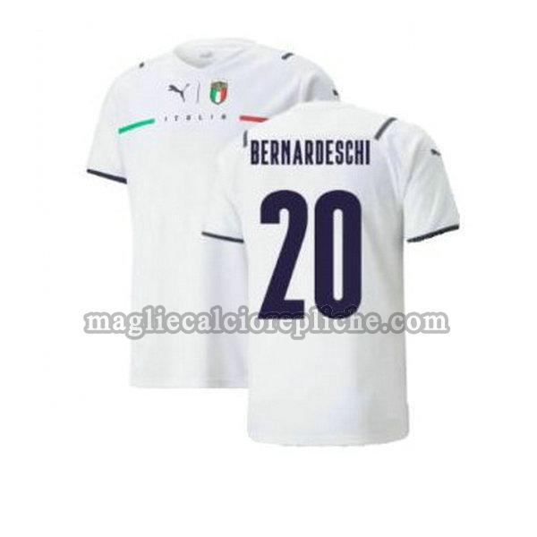 seconda maglie calcio italia 2021 2022 bernardeschi 20 bianco