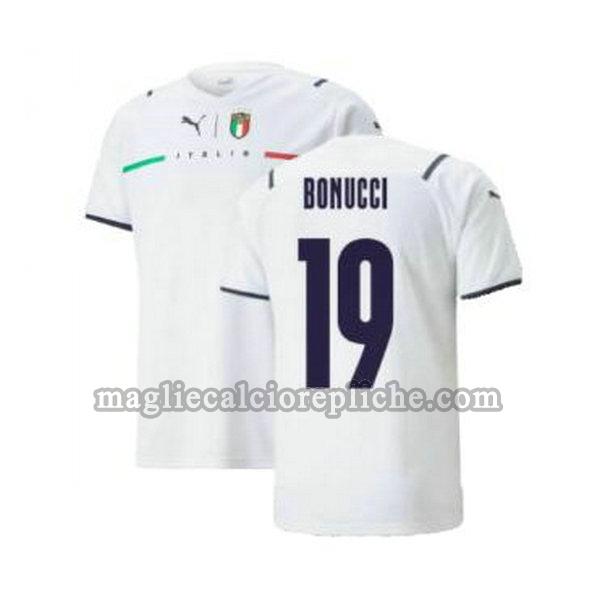 seconda maglie calcio italia 2021 2022 bonucci 19 bianco