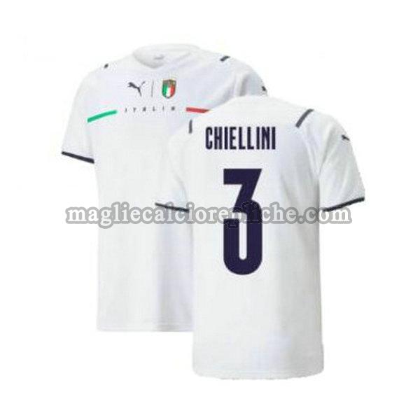 seconda maglie calcio italia 2021 2022 chiellini 3 bianco
