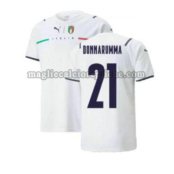 seconda maglie calcio italia 2021 2022 donnarumma 21 bianco