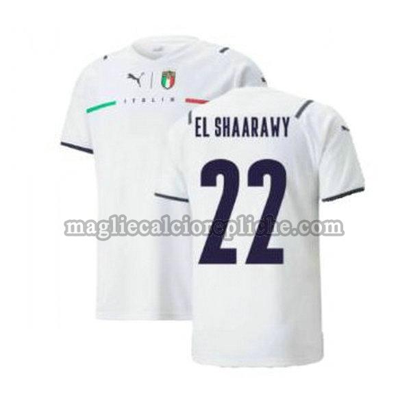 seconda maglie calcio italia 2021 2022 el shaarawy 22 bianco