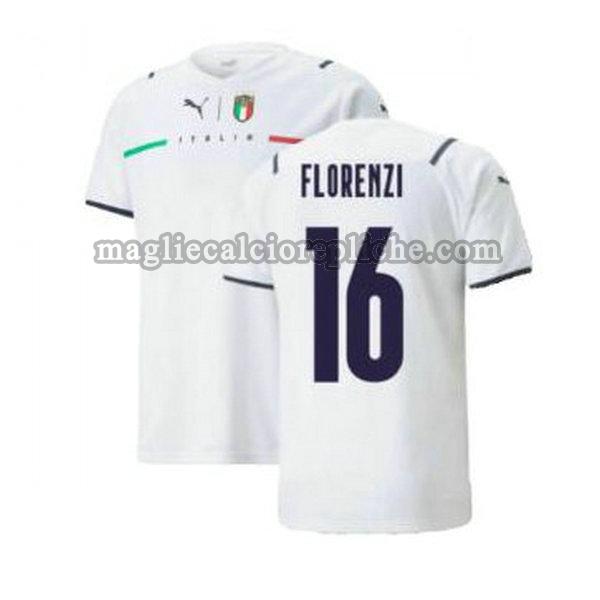 seconda maglie calcio italia 2021 2022 florenzi 16 bianco