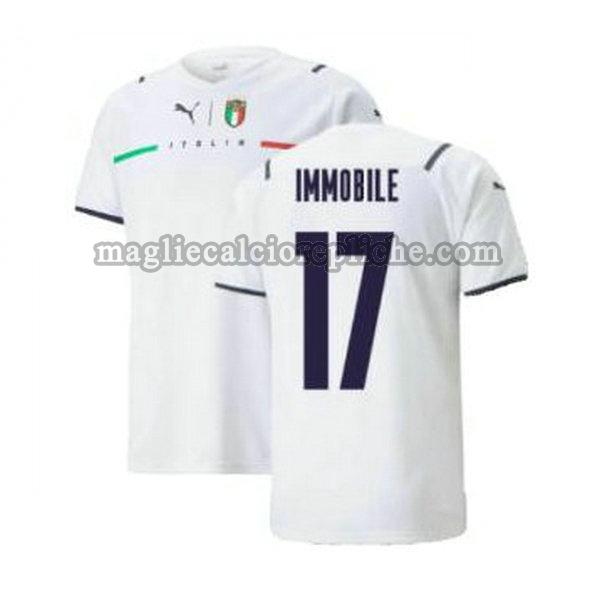 seconda maglie calcio italia 2021 2022 immobile 17 bianco