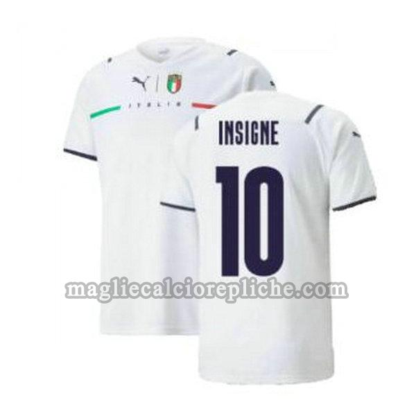 seconda maglie calcio italia 2021 2022 insigne 10 bianco