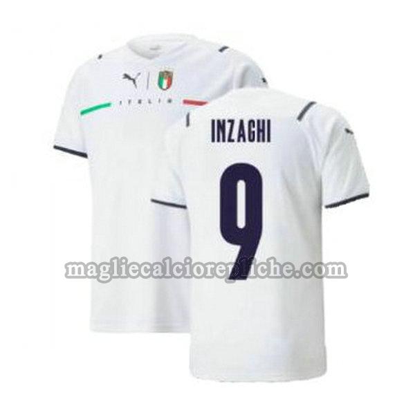 seconda maglie calcio italia 2021 2022 inzaghi 9 bianco