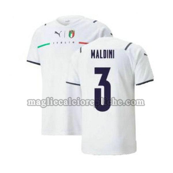 seconda maglie calcio italia 2021 2022 maldini 3 bianco