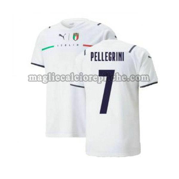 seconda maglie calcio italia 2021 2022 pellegrini 7 bianco