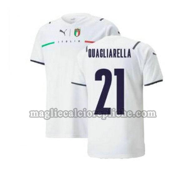 seconda maglie calcio italia 2021 2022 quagliarella 21 bianco