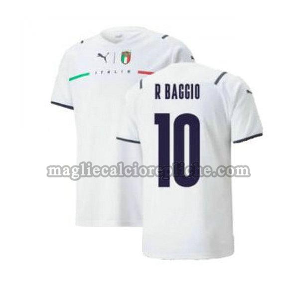 seconda maglie calcio italia 2021 2022 r baggio 10 bianco