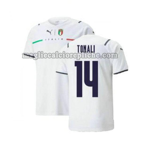 seconda maglie calcio italia 2021 2022 tonali 14 bianco