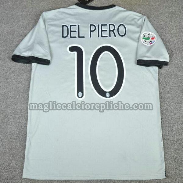 seconda maglie calcio juventus 2009-2010 del piero 10 grigio