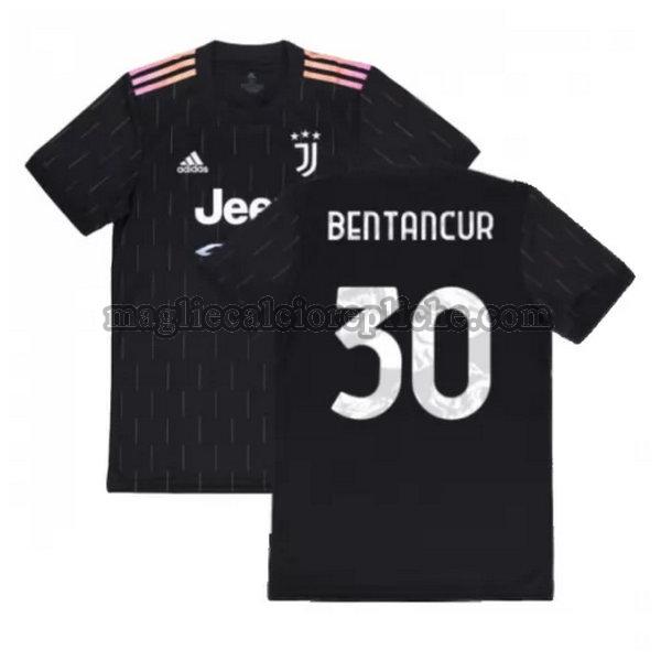 seconda maglie calcio juventus 2021 2022 bentancur 30 nero