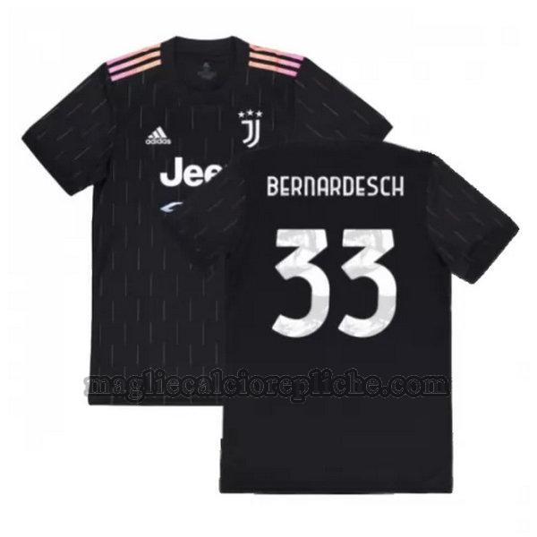 seconda maglie calcio juventus 2021 2022 bernardesch 33 nero