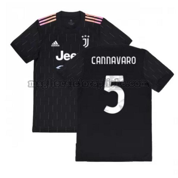 seconda maglie calcio juventus 2021 2022 cannavaro 5 nero