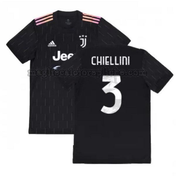 seconda maglie calcio juventus 2021 2022 chiellini 3 nero