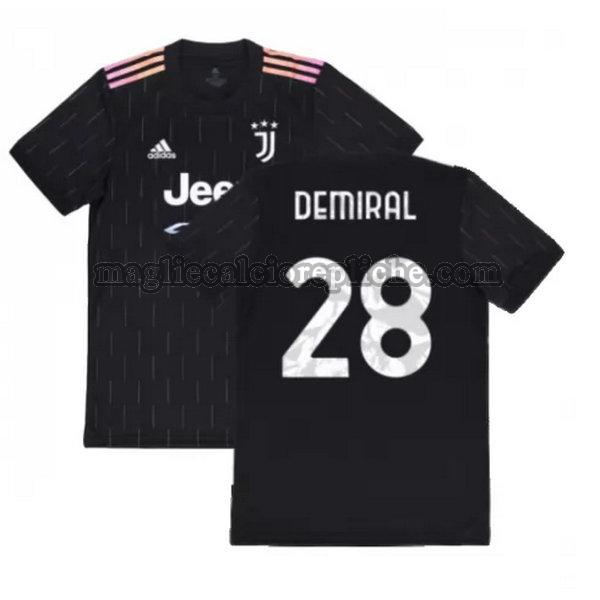 seconda maglie calcio juventus 2021 2022 demiral 28 nero