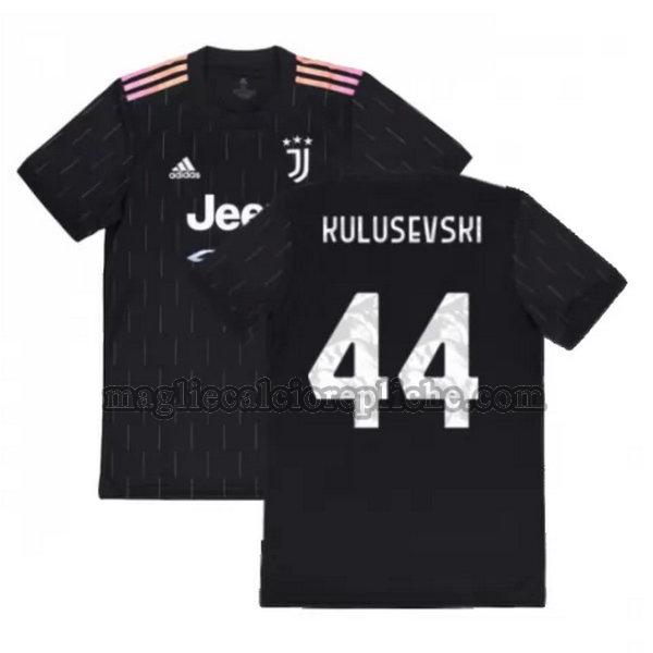 seconda maglie calcio juventus 2021 2022 kulusevski 44 nero