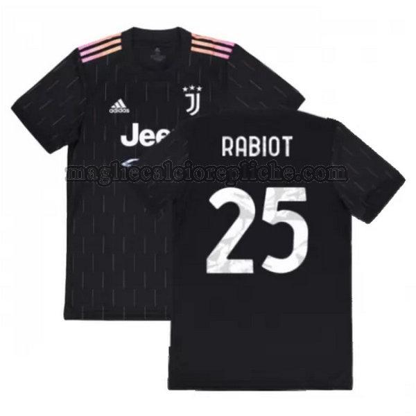 seconda maglie calcio juventus 2021 2022 rabiot 25 nero