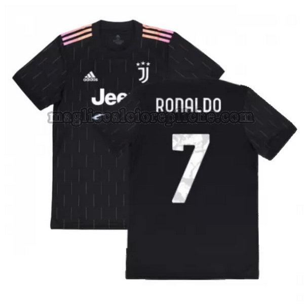 seconda maglie calcio juventus 2021 2022 ronaldo 7 nero