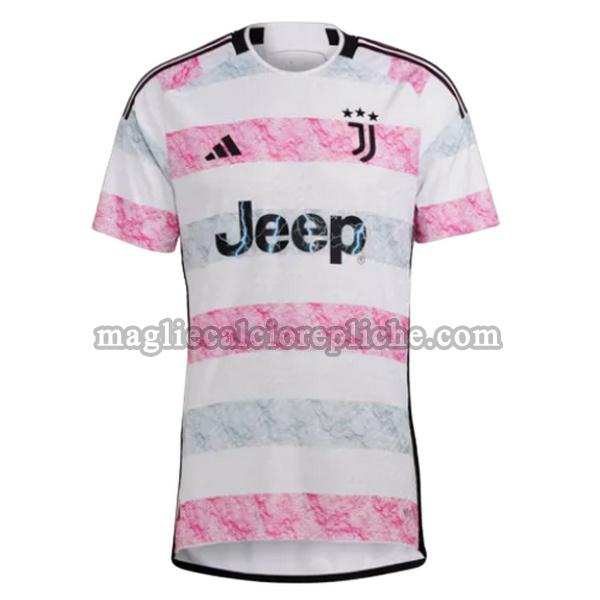 seconda maglie calcio juventus 2023 2024 bianco rosa