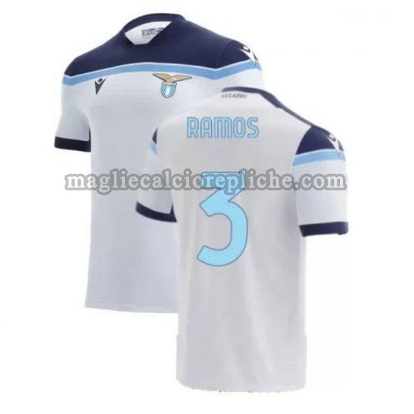 seconda maglie calcio lazio 2021 2022 ramos 3 bianco