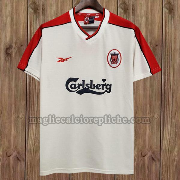 seconda maglie calcio liverpool 1998-2000 bianco