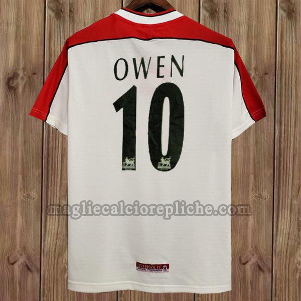 seconda maglie calcio liverpool 1998-2000 owen 10 bianco