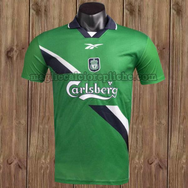 seconda maglie calcio liverpool 1999-2000 verde