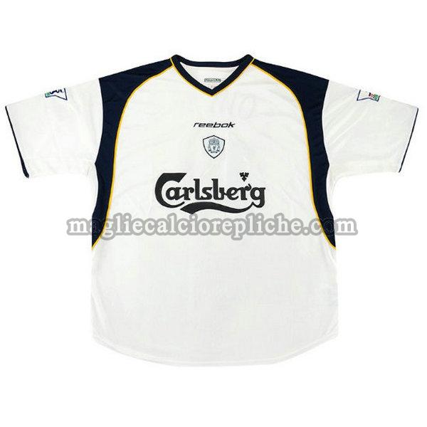 seconda maglie calcio liverpool 2001-2002 bianco