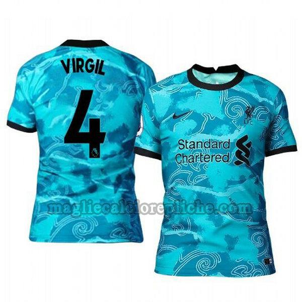 seconda maglie calcio liverpool 2020-2021 virgil van dijk 4