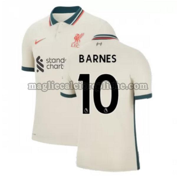 seconda maglie calcio liverpool 2021 2022 barnes 10 giallo