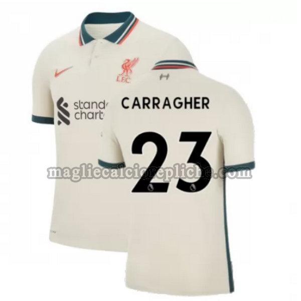 seconda maglie calcio liverpool 2021 2022 carragher 23 giallo