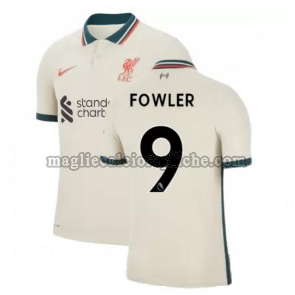 seconda maglie calcio liverpool 2021 2022 fowler 9 giallo