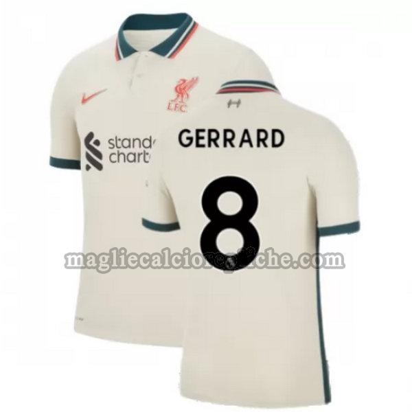 seconda maglie calcio liverpool 2021 2022 gerrard 8 giallo